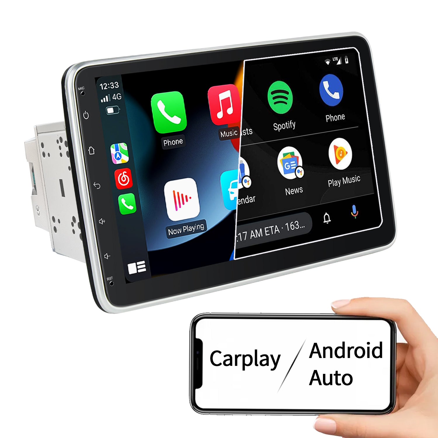 Single 1 Din Android Car Stereo Auto Head Unit Touch Screen Radio