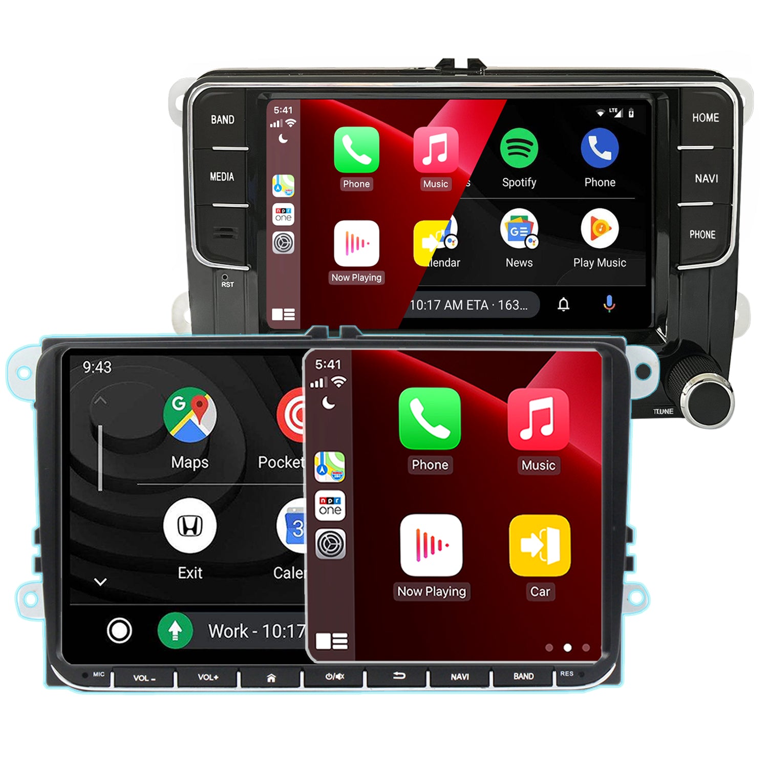 10.1 Wireless Carplay Android Auto 1280x720 2GB+32GB GPS Autoradio Na
