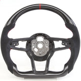 SCUMAXCON Kohlefaser-Leder-Lenkrad-Set, Starttasten, Sport, für Audi R8 TTS TT A3 A4 A5 A6 A7 S3 S4 S5 S6 S7 2006–2021 Modelle 