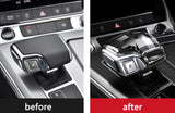 SCUMAXCON For Audi A4 A5 A6 A7 A8 Q5 Q7 Q8 2016-2022 Car Gear Shift Head Cover LHD Crystal Auto Gear Shift Knob Decor Sticker Accessories