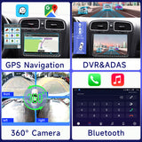 SCUMAXCON 7"/9" Stereo Android 13 Wireless Carplay Android auto Bluetooth WiFi USB GPS IPS for VW Jetta Golf Passat Caddy Tiguan Transporter