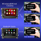 SCUMAXCON 7"/9" Stereo Android 13 Wireless Carplay Android auto Bluetooth WiFi USB GPS IPS for VW Jetta Golf Passat Caddy Tiguan Transporter