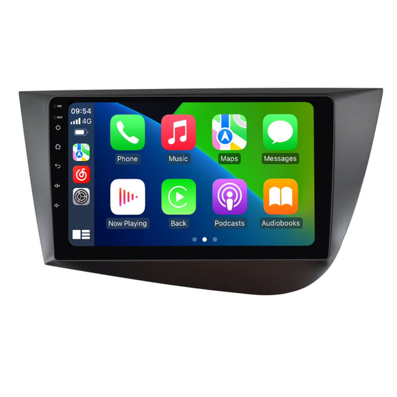 SCUMAXCON 9“ SCREEN ANDROID11 2+32G WIRELESS CARPLAY ANDROID AUTO  CAR RADIO GPS MULTIMEDIA VIDEO PLAYER STEREO NAVIGATION  For for Seat Leon 2 MK2 2005-2012  Stereo Multimedia GPS Navigation Unit WIFi