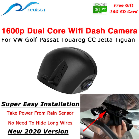 SCUMAXCON 1600P Auto DVR Dual Core Novatek 96675 Wifi Dash Kamera Recorder Für VW Volkswagen Golf Passat Touareg CC Jetta Tiguan