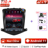 For Tesla Style 2 Din Android 10 Car Radio for Chevrolet Cruze J300 2008 - 2012 Multimedia Video Player GPS Stereo Carplay DSP