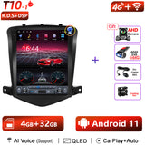 For Tesla Style 2 Din Android 10 Car Radio for Chevrolet Cruze J300 2008 - 2012 Multimedia Video Player GPS Stereo Carplay DSP