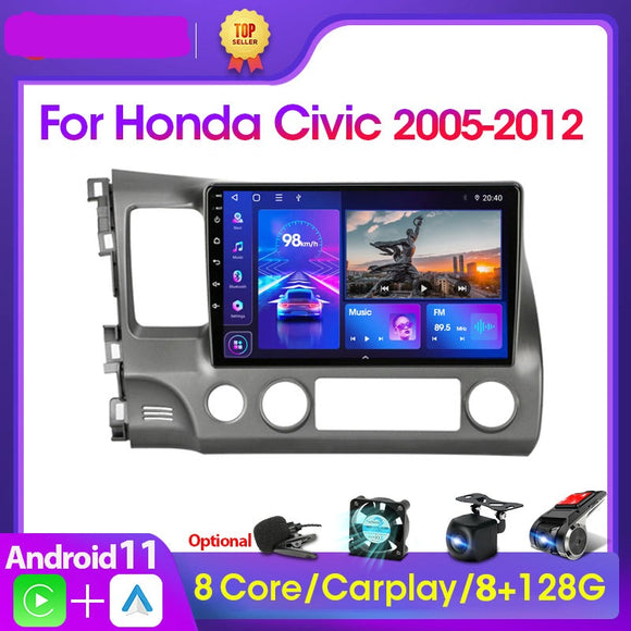 SCUMAXCON Android 11 4G DSP Auto Radio Multimidia Video Player Navigation GPS Auto Stereo Für Honda Civic 2005-2012 2din Kopf Einheit