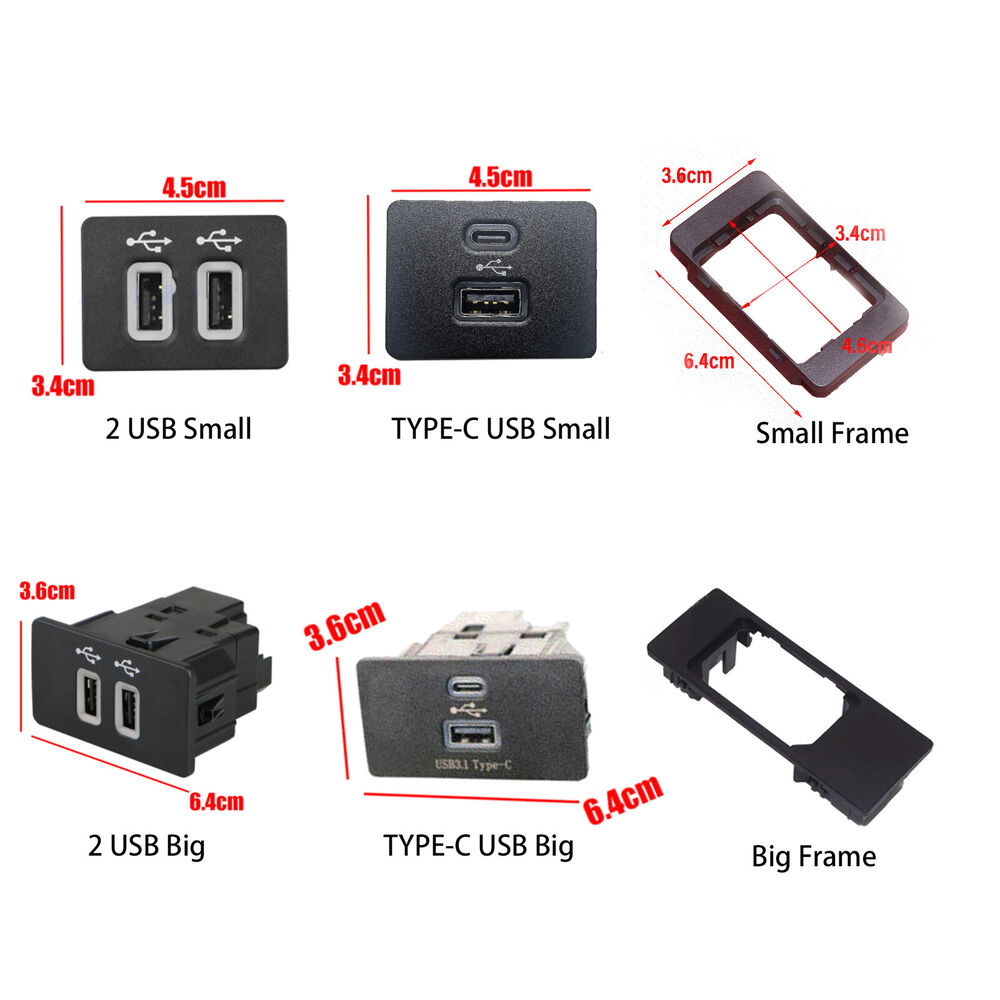 For Ford F150 SYNC 3 Upgrade 2 USB Type-C Hub Carplay USB Interface M ...