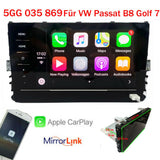 8" Car Stereo Radio 5GG 035 869 Carplay Bluetooth RVC USB Für MQB VW PASSAT B8 GOLF 7 T-ROC T-Cross Touran Jetta Sportsvan